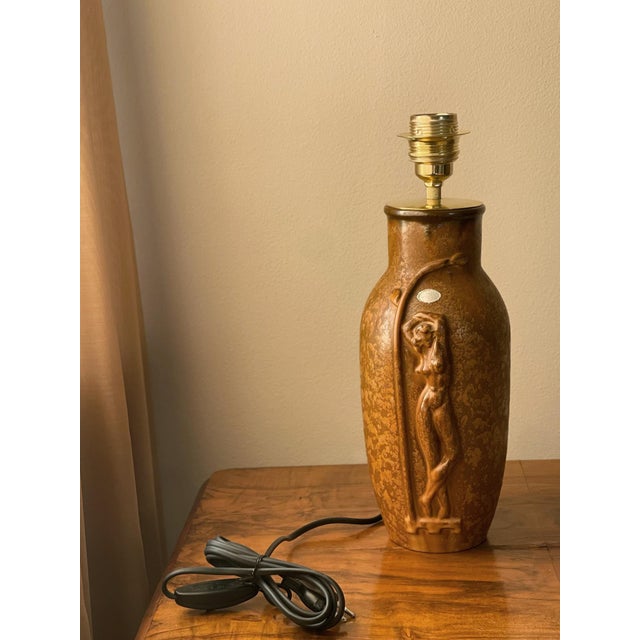 Art Deco Ceramic Table Lamp from Upsala-Ekeby, 1940s For Sale - Image 3 of 6