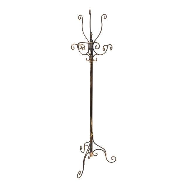 Brass Iron Hat and Coat Rack attributed to Meazza, Italy, 1960s For Sale