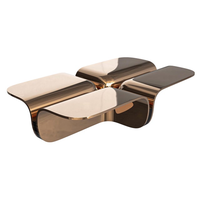 Alphacute" Coffee Table With Bronze, Handcrafted Bizimyer Furniture. Unmatched. Unrivalled. Designed by Hasan Samet...