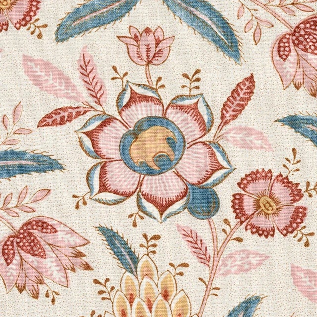 Contemporary Schumacher Lafayette Botanical Fabric in Rosso Antico For Sale - Image 3 of 4