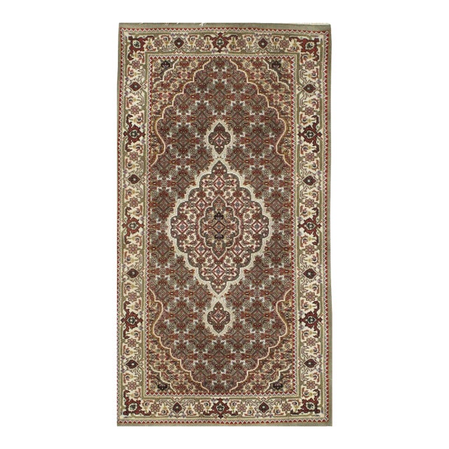 Pasargad DC Genuine Tabriz Fish Design Silk & Wool Pile Rug For Sale