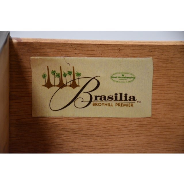 Refinished Broyhill Brasilia Magna Walnut Dresser Mid Century Modern For Sale - Image 12 of 12