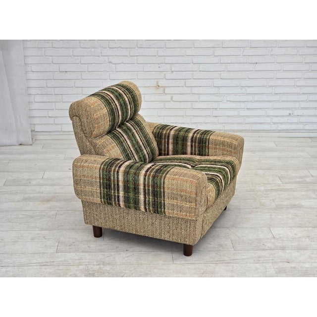 Danish Club Chair in Furniture Wool from Nisbo Horsens, 1980s For Sale - Image 4 of 18