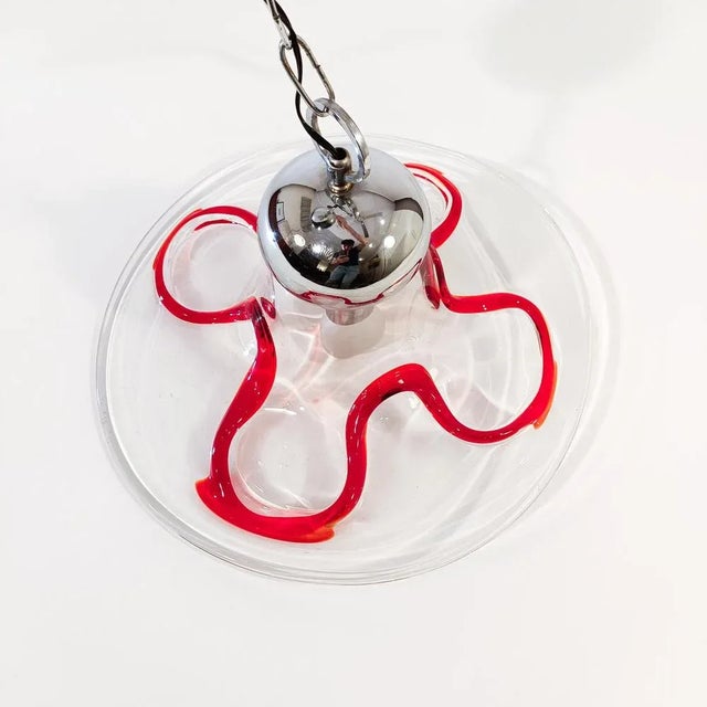 Italian Postmodern Murano Glass Pendant Lamp from Seguso Vetri d'Arte, 1980s For Sale - Image 6 of 13