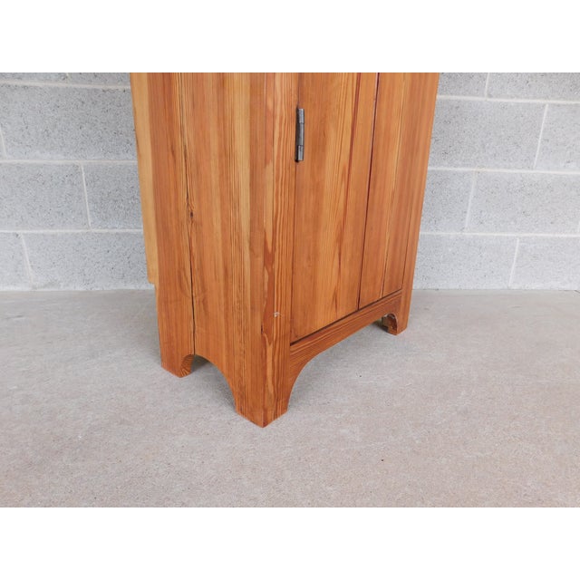 Custom Hand Crafted Shaker Style White Pine Chimney Storage Cabinet 22"w X 72"h For Sale - Image 4 of 17