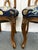 Vintage Pretzel Back Wood Chairs With New Statement Upholstery- A Pair For Sale - Image 10 of 18
