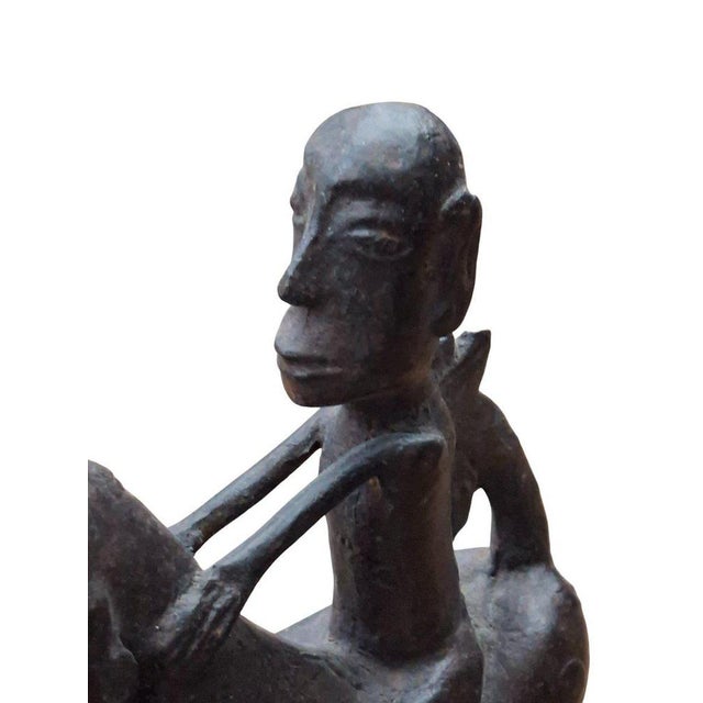 Antique Batak Equestrian Bronze Statuette, 1800s For Sale - Image 3 of 9