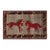 Vintage Twin Horse Pictorial Gabbeh Rug by Rug & Kilim, Afghanistan, 1950-1959 For Sale