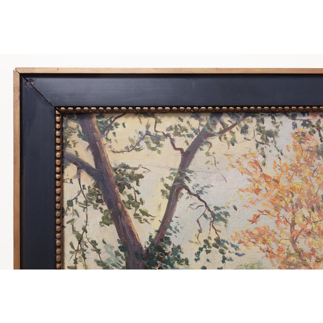 Wood G. van Damme, Landscape Composition, 1940, Oil Painting on Canvas, Framed For Sale - Image 7 of 12