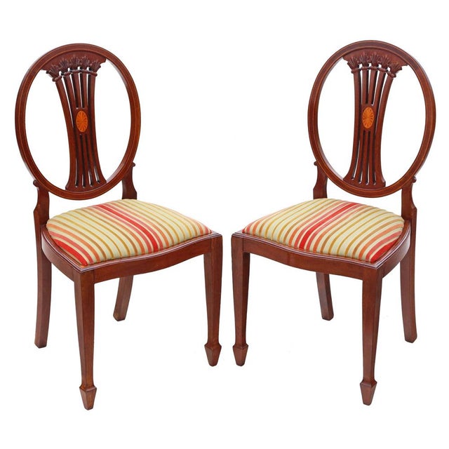 Antique Georgian Dining Chairs in Mahogany, 1910, Set of 2 For Sale - Image 6 of 6