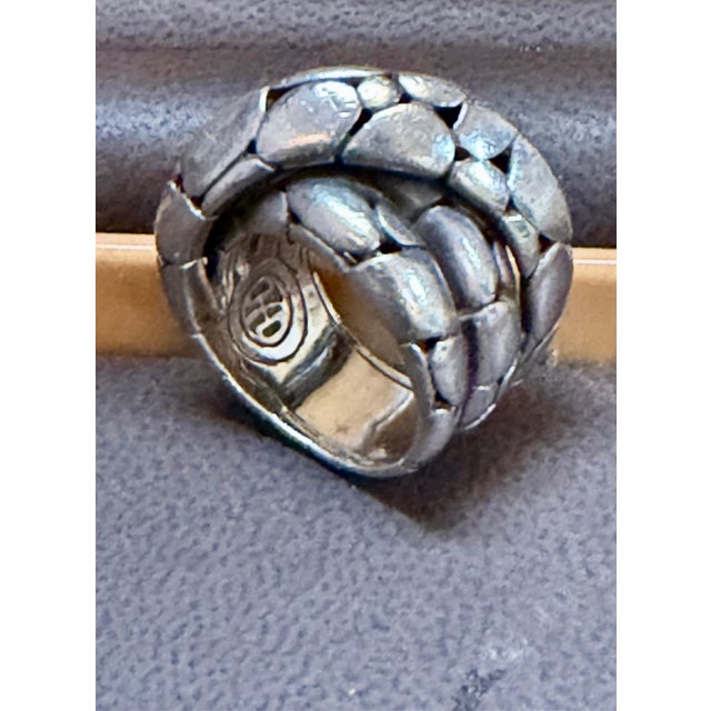 Silver Estate Sterling Silver John Hardy Unisex Ring Size 6 For Sale - Image 8 of 8