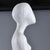 Modern Minimalist White Life Size Figural Sculpture on Black Pedestal Base For Sale - Image 9 of 13