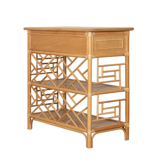Chippendale End Table, Natural For Sale - Image 9 of 11