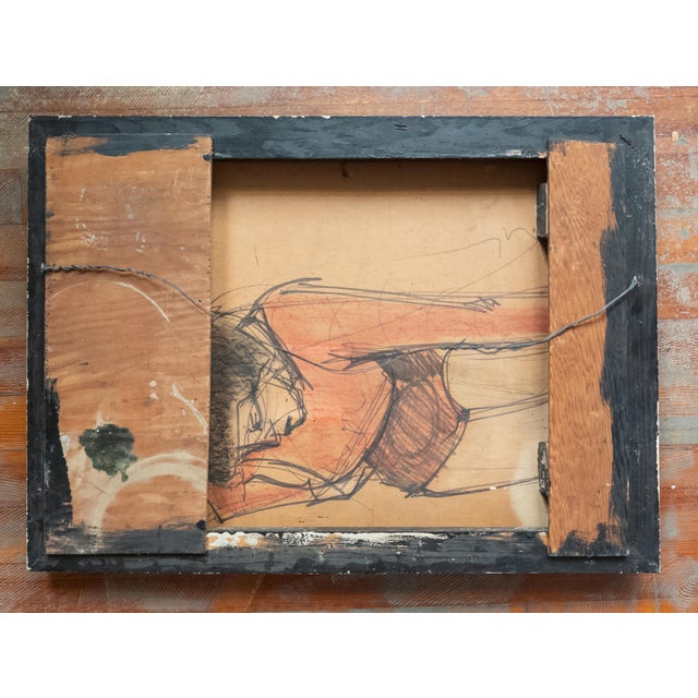 Mid-Century Modern Abstract Expressionist Oil Painting Signed Remington For Sale - Image 9 of 10