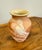 American Vintage Brown and White Swirl Handmade Sevierville Tennessee Pottery Vase For Sale - Image 3 of 8