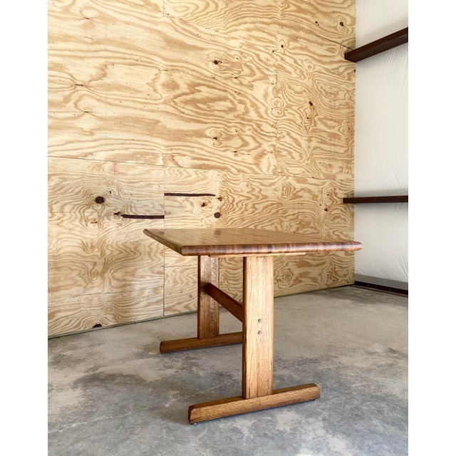 Lou Hodges-Style Oak Desk / Dining Table For Sale - Image 11 of 18