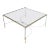 Brass Chrome Glass & Copper Square Coffee Table Atr. to Jansen For Sale