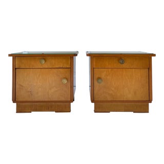 1940's Pair of Art Deco Nightstands From Germany For Sale