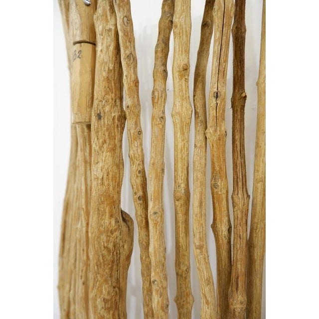 Decorative Wood Branches 3-Panel Room Divider For Sale - Image 3 of 11