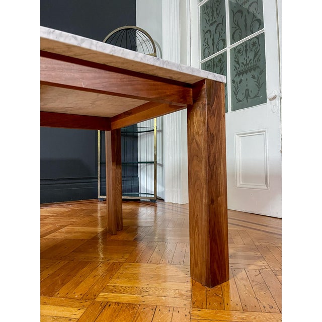 Mapp Carrara Marble Top Dining Table by Vincent Chia | Design Within Reach For Sale - Image 10 of 13