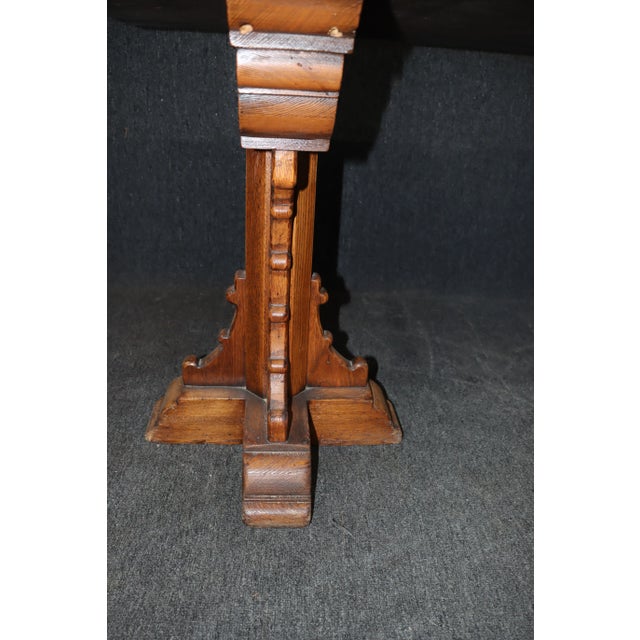Wood Architectural Oak Console Table For Sale - Image 7 of 10