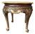 Vintage Hollywood Regency Round Onyx-Top Side Tables | Gilt Carved Base | Mid-Century For Sale