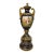 Antique Hand Painted Royal Vienna Porcelain Cobalt Gold Lidded Vase Mini Urn For Sale