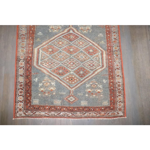 Antique Tribal Geometric Small Runner, 3'4'' X 7'4'' For Sale - Image 4 of 8