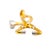 Early 21st Century 18k Yellow and White Gold Stethoscope Charm Pendant For Sale - Image 5 of 8