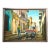 Late 20th Century Painting Havana Street Oil on Canvas Vintage Cityscape Caribbean Decor For Sale
