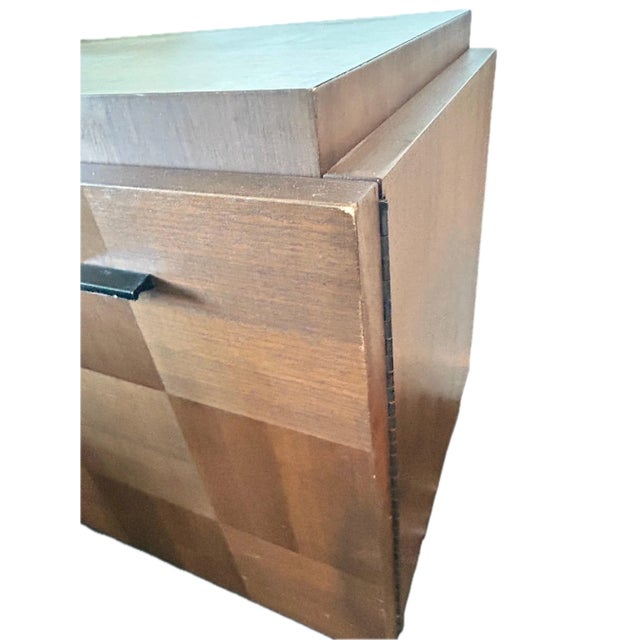 1960s Pair of Lane Brutalist Mid Century Modern Style Nightstands For Sale In Los Angeles - Image 6 of 15