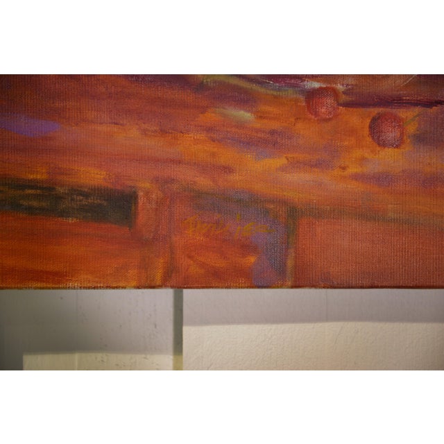 Jean-Claude Thuillier, Post-Impressionist Still Life of Cherries in the Cupboard, 2001, Oil on Canvas For Sale - Image 8 of 9