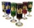 Vintage Italian Multicolored Glasses, 1950s, Set of 6 For Sale