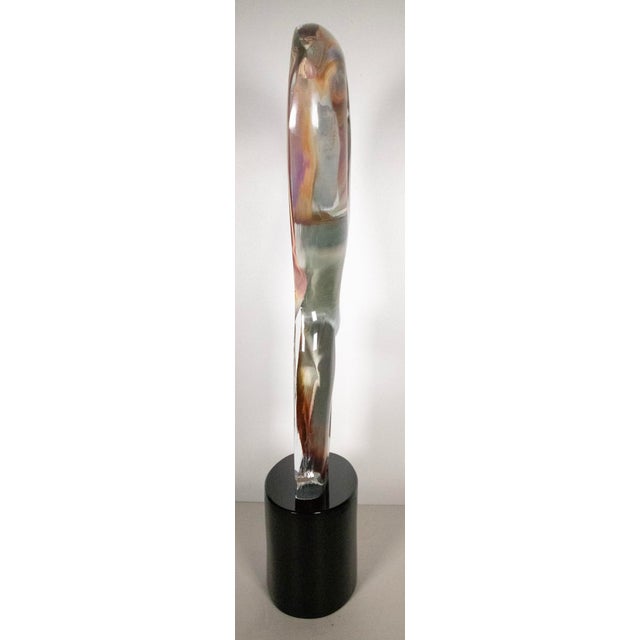Late 20th Century Late 20th Century Dino Rosin - Relax -Murano Calcedonia Glass Sculpture - 30" H For Sale - Image 5 of 7