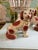 Mid 20th Century Charming Pair of Vintage Staffordshire Style Spaniels With Gilt Chain Collars and Parted Legs, Red & Cream Porcelain Dogs For Sale - Image 5 of 17