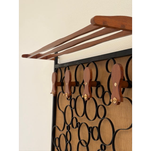 Hallway Coat Rack with Hat Rack, 1960s | Chairish