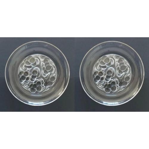 1920s Art Deco Marienthal Brunch or Dessert Glass Plates by Rene Lalique, France, 1927, Set of 8 For Sale - Image 5 of 12