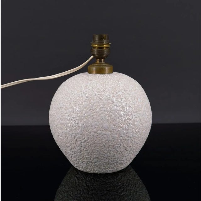 Besnard White Ceramic Lamp, France, 1930s For Sale - Image 4 of 10