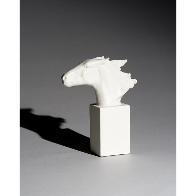 Porcelain Model 1609 Hannibal Equestrian Horse Head Sculpture by Albert Hinnrich Hussmann for Rosenthal, 1920s-1940s For Sale - Image 11 of 11