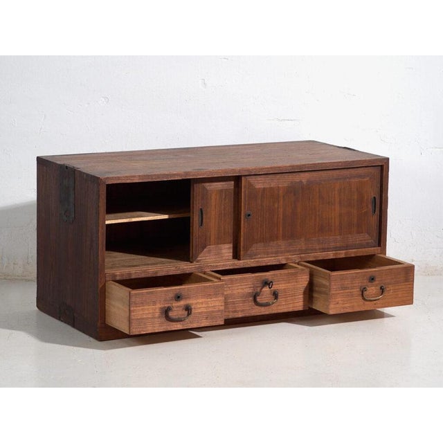 Antique Japanese Base Cabinet | Japanese Cabinet | Amaru For Sale - Image 3 of 14