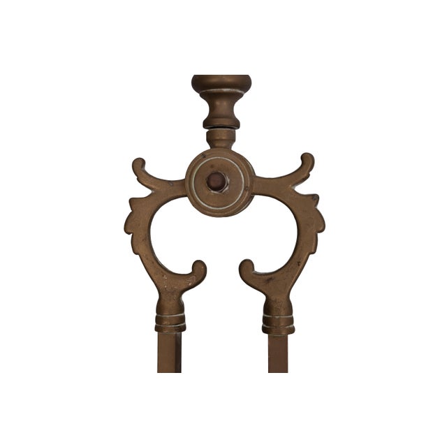 Antique Brass Fireplace Tools, 1880s, Set of 4 For Sale - Image 11 of 16