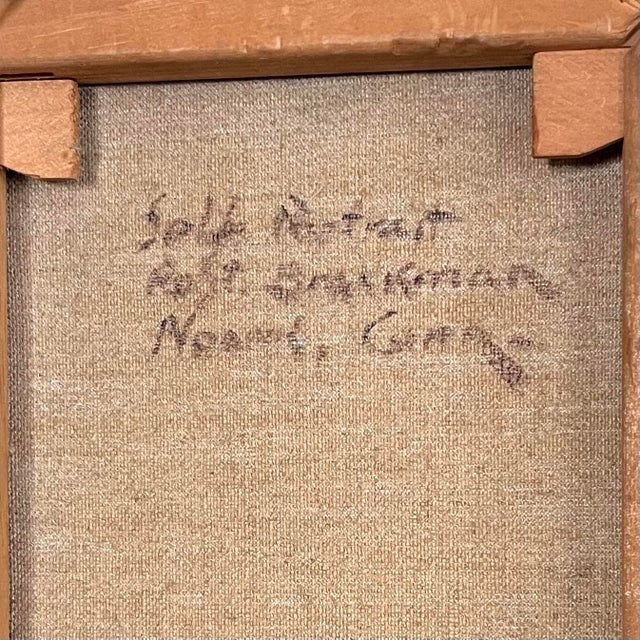 Mid 20th Century Vintage Art Student League of New York Self Portrait by Robert Brackman, Oil on Canvas For Sale - Image 5 of 5