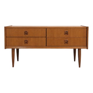 Mid-Century Teak Sideboard with 4 Drawers, 1960s For Sale