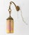 Empire Style Gilt Metal Hanging Wall Light, 20th century, with an art glass shade. 16.5" H x 3" Diameter.