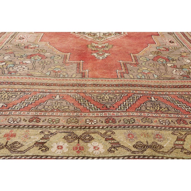 Mid 20th Century Vintage Turkish Oushak Rug, 07'03 X 12'06 For Sale - Image 5 of 10