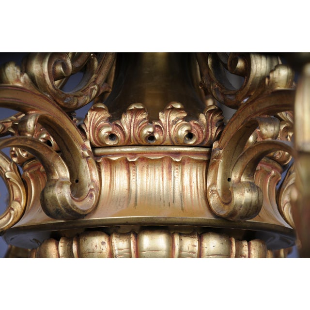 19th Century Gilt Bronze Chandelier, France, 1890s For Sale - Image 9 of 15