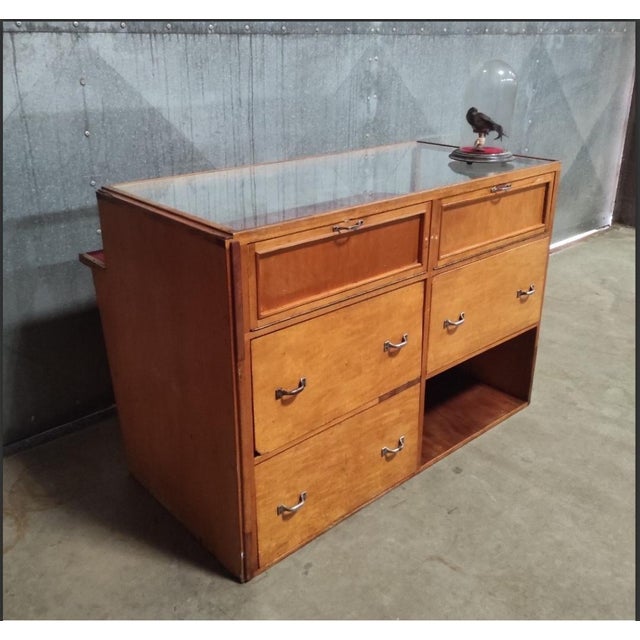 Brown Vintage Jewelry Display Cabinet For Sale - Image 8 of 11