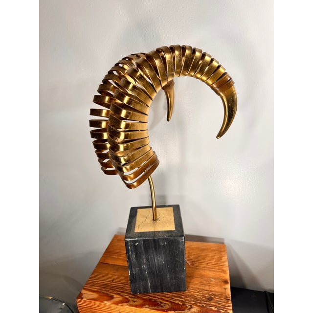 Abstract 1980s Ram Horns Style After Curtis Jere For Sale - Image 3 of 12