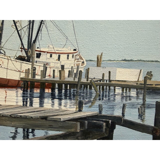 1970's Vintage Realism Coastal Acrylic on Canvas Signed Gloria Pelkey For Sale In Miami - Image 6 of 12