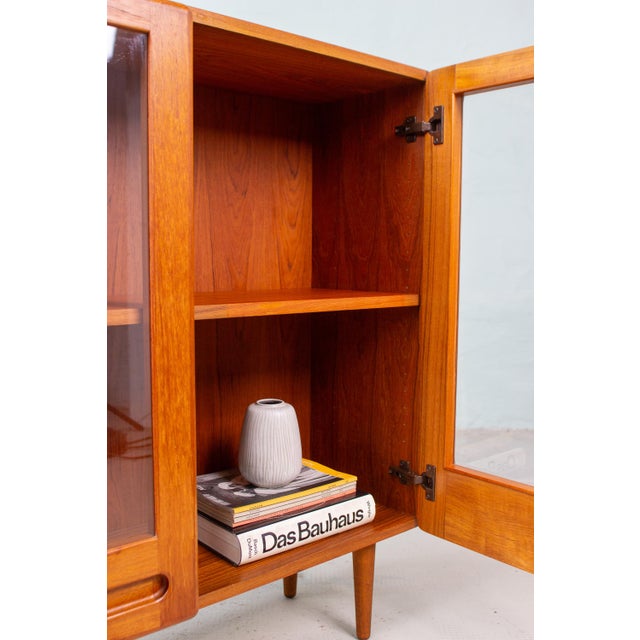 Wood Vintage Danish Teak Vitrine, 1960s For Sale - Image 7 of 18